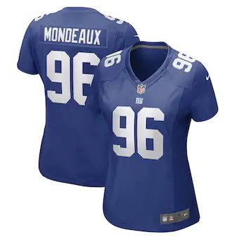 womens nike henry mondeaux royal new york giants game playe